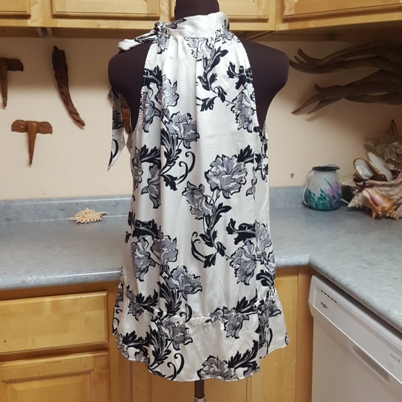 White House Black Market 100% Silk Blouse L - Picture 4 of 8